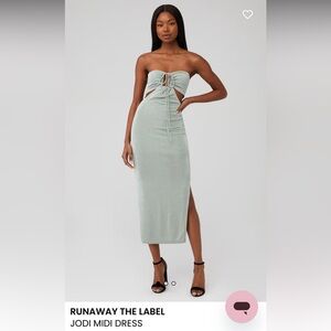 Runaway the Label Jodi Mini Dress Mint Green - Perfect Vacation Dress